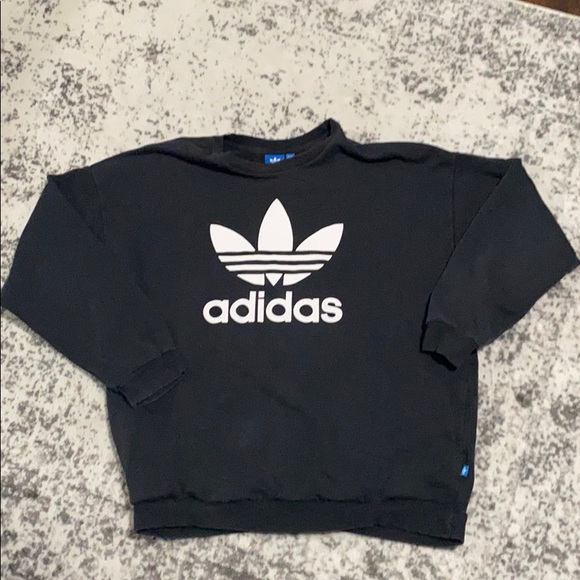 Adidas leaf logo crew neck sweatshirt size L EUC - Picture 1 of 9